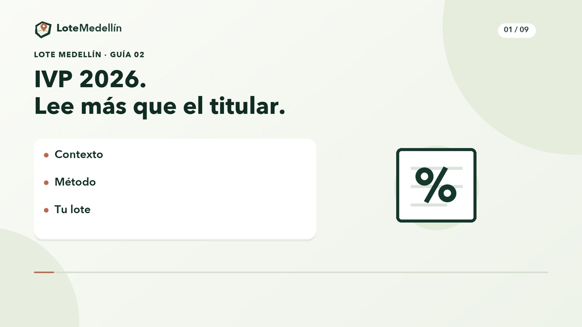 IVP 2026: un índice no fija el precio de tu lote